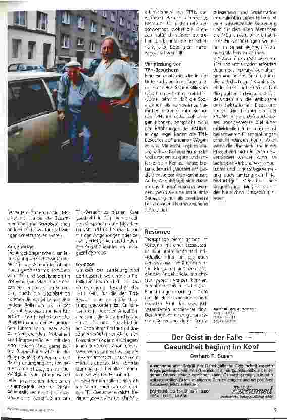 Vorschauseite 3: Der Verbund Tagespflege und Sozialstation bei der Fauna e. V.