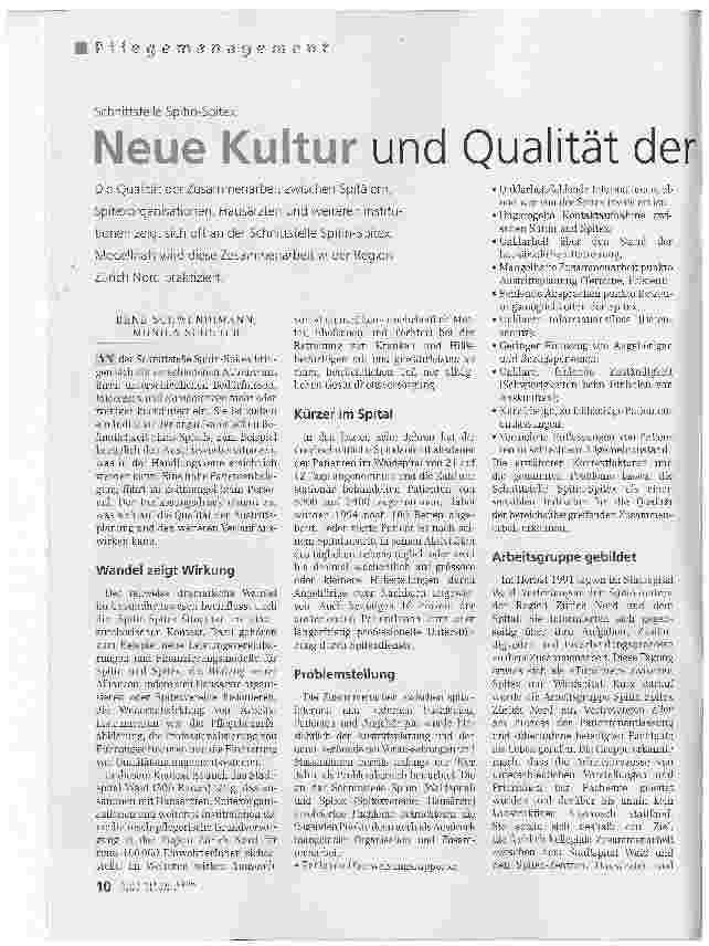Vorschauseite 1: Neue Kultur und Qualität der Zusammenarbeit