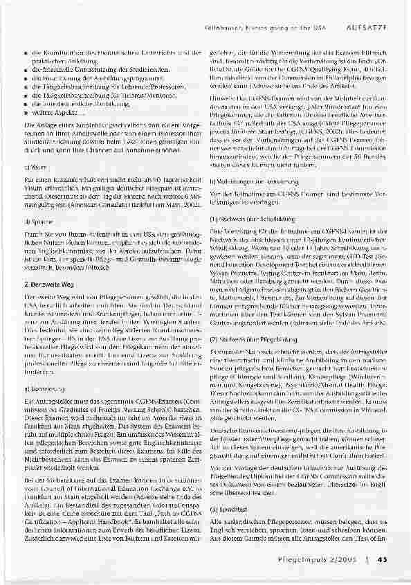 Vorschauseite 2: Nurses going to the USA