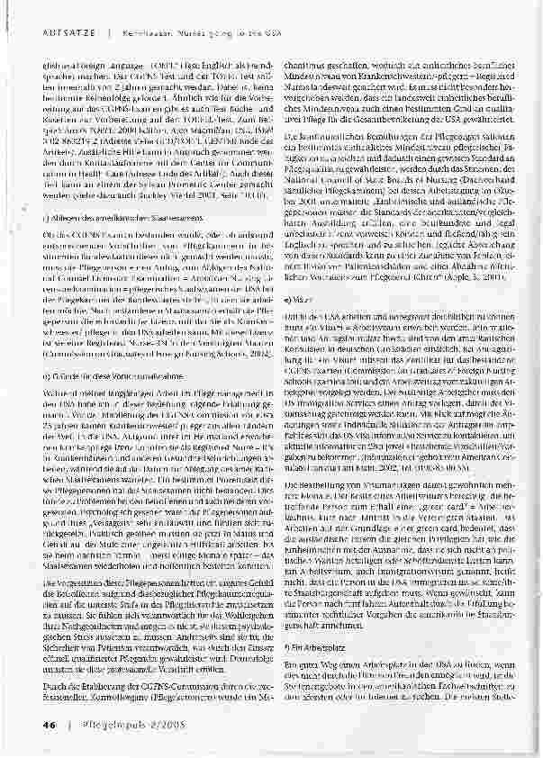 Vorschauseite 3: Nurses going to the USA