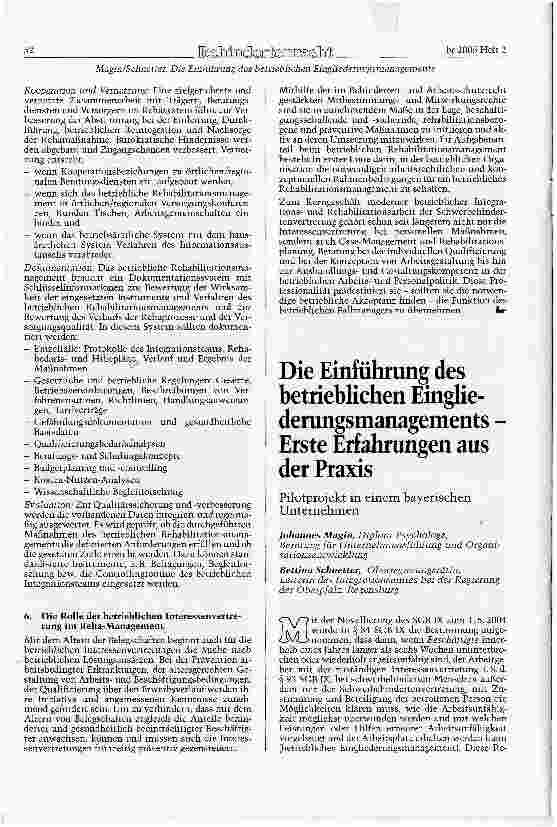 Vorschauseite 5: Das betriebliche Rehabilitationsmanagement