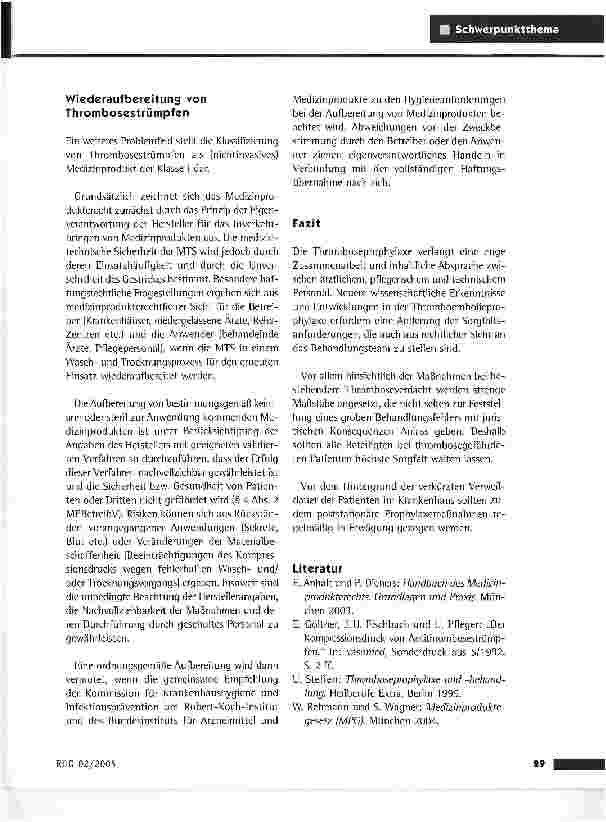 Vorschauseite 4: Verantwortungszuordnung und haftungsrechtliche Aspekte bei der Thromboseprophylaxe