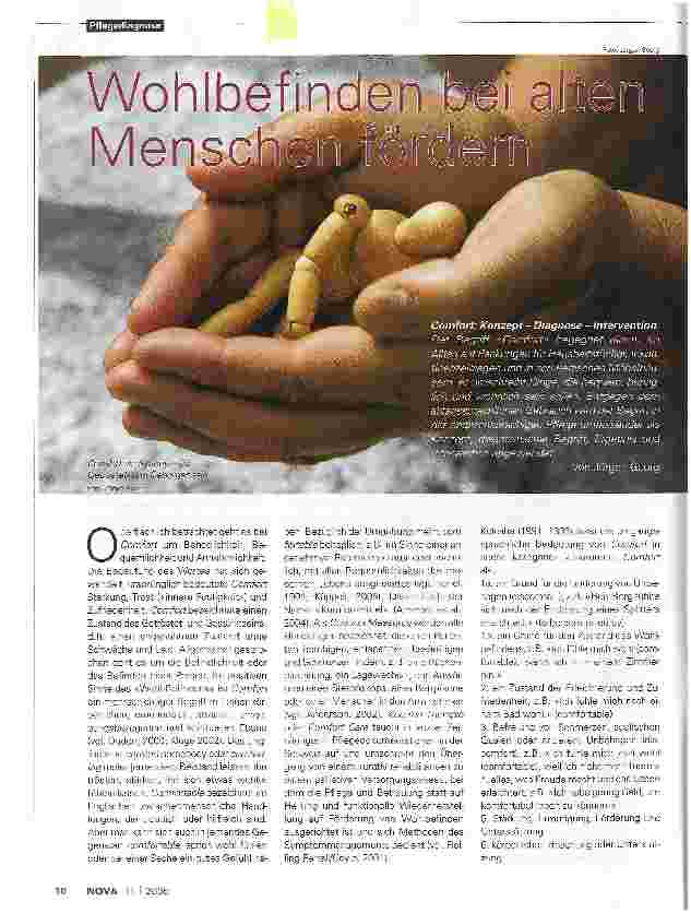 Vorschauseite 1: Wohlbefinden bei alten Menschen fördern
