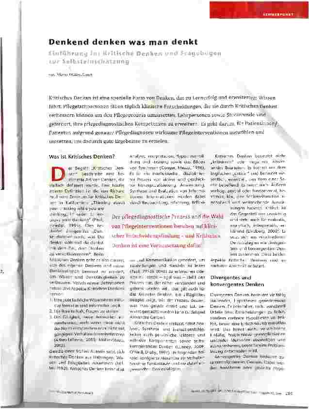 Vorschauseite 1: Denkend denken was man denkt