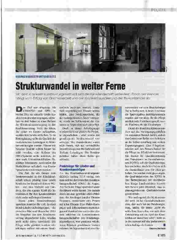 Vorschauseite 1: Strukturwandel in weiter Ferne
