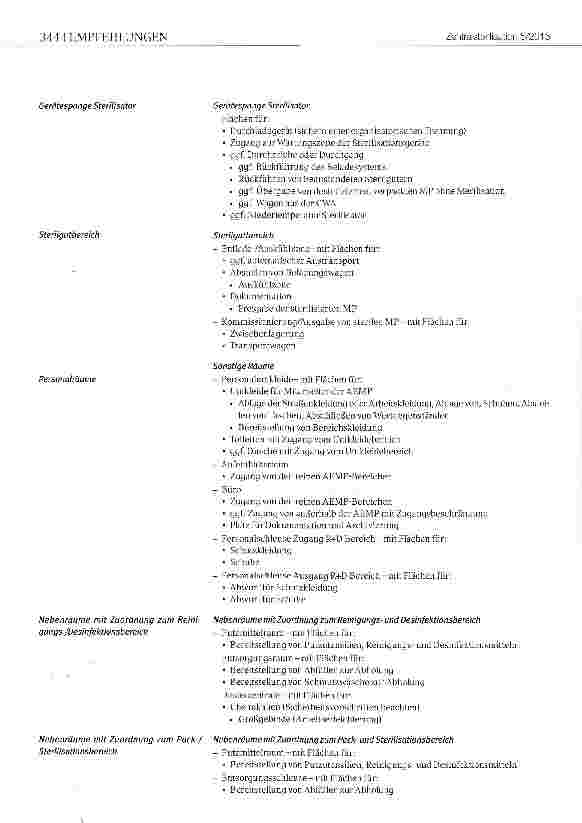 Vorschauseite 3: Anforderungen für den Bau oder Umbau einer Aufbereitungseinheit für Medizinprodukte (AEMP) Teil 3 - Räume und deren Zuordnung