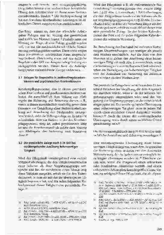 Vorschauseite 3: Die Zulage in der Pflege