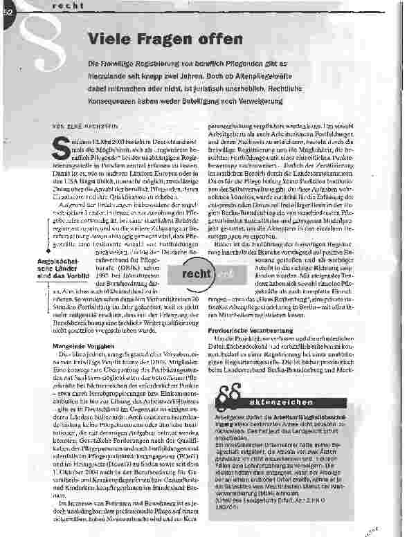 Vorschauseite 1: Viele Fragen offen