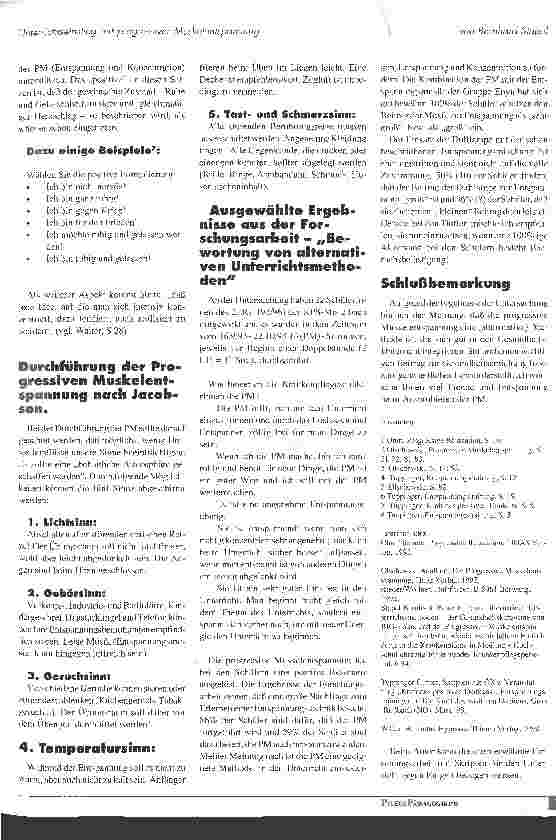 Vorschauseite 3: Unterrichtseinstieg mit progressiver Muskelentspannung.
