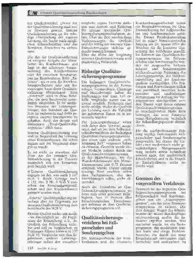 Vorschauseite 2: Externe Qualitätsbeurteilung Krankenhaus Weiterentwicklung des Qualitätssicherungsverfahrens bei Fallpauschalen und Sonderentgelten
