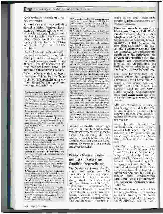 Vorschauseite 3: Externe Qualitätsbeurteilung Krankenhaus Weiterentwicklung des Qualitätssicherungsverfahrens bei Fallpauschalen und Sonderentgelten