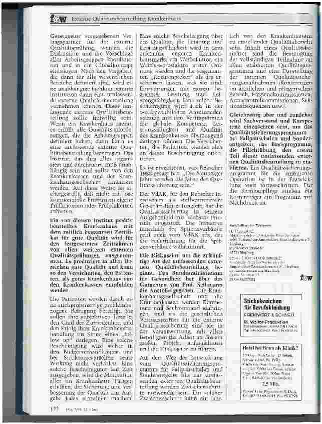 Vorschauseite 4: Externe Qualitätsbeurteilung Krankenhaus Weiterentwicklung des Qualitätssicherungsverfahrens bei Fallpauschalen und Sonderentgelten