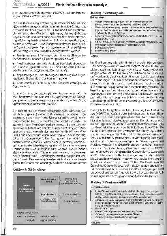 Vorschauseite 3: Wertorientierte Unternehmensanalyse bei Krankenhäusern mit Hilfe des Economic Value Added (EVA)