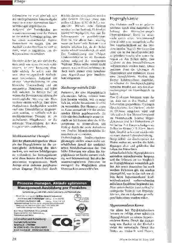 Vorschauseite 2: Unterzuckerung - gefährliche Komplikation bei Diabetes
