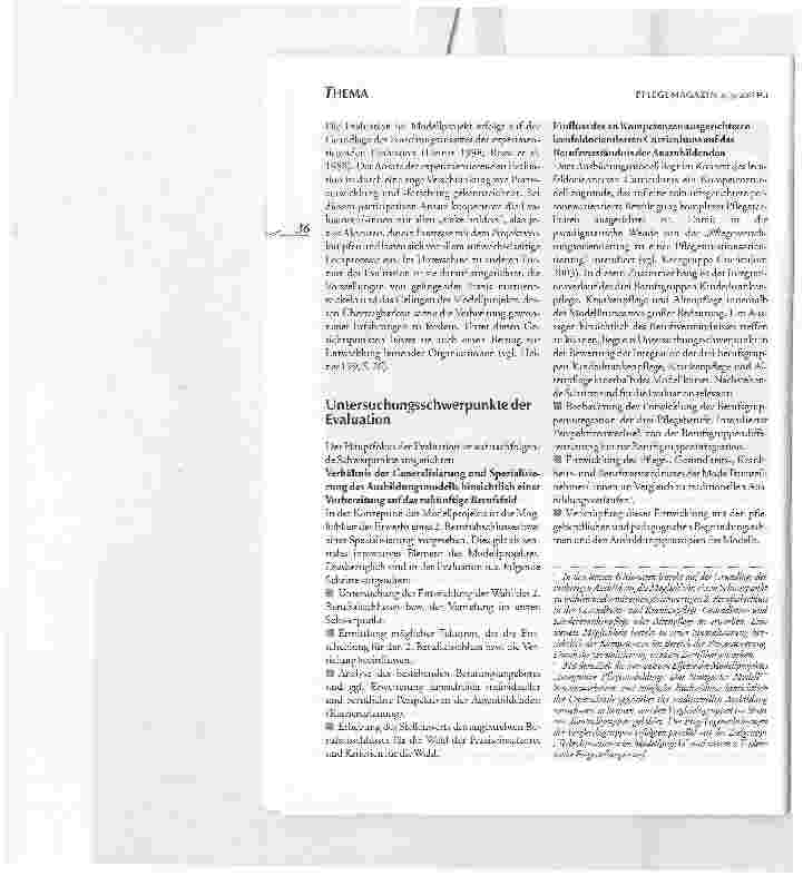 Vorschauseite 5: Relevanz und Nutzen der Evaluation von Modellprojekten in der PflegeausbildungDIE EVALUATION DES MODELLPROJEKTS INTEGRATIVEPFLEGEAUSBILDUNG: DAS STUTTGARTER MODELL® ALS BEITRAG ZU…