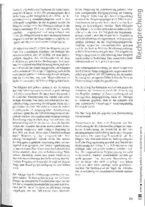 Vorschauseite 2: Anderungskündigung mit dem Ziel einer korrigieren den Rückgruppierung
