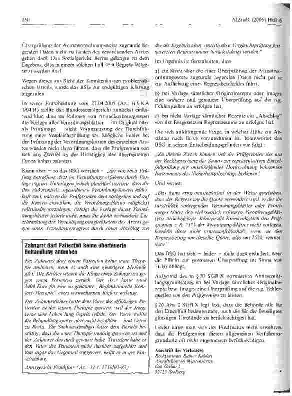 Vorschauseite 2: Sind Ärzte Arzneiregress-Verfahren chancenlos ausgeliefert?
