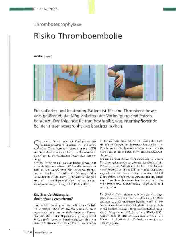 Vorschauseite 1: Risiko Thromboembolie