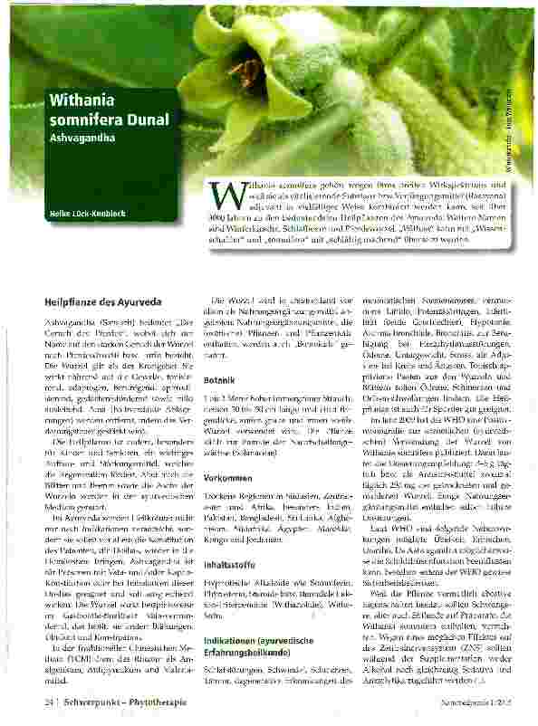 Vorschauseite 1: Withania somnifera Dunal