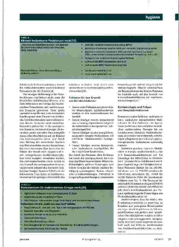 Vorschauseite 2: Multiresistente Infektionserreger