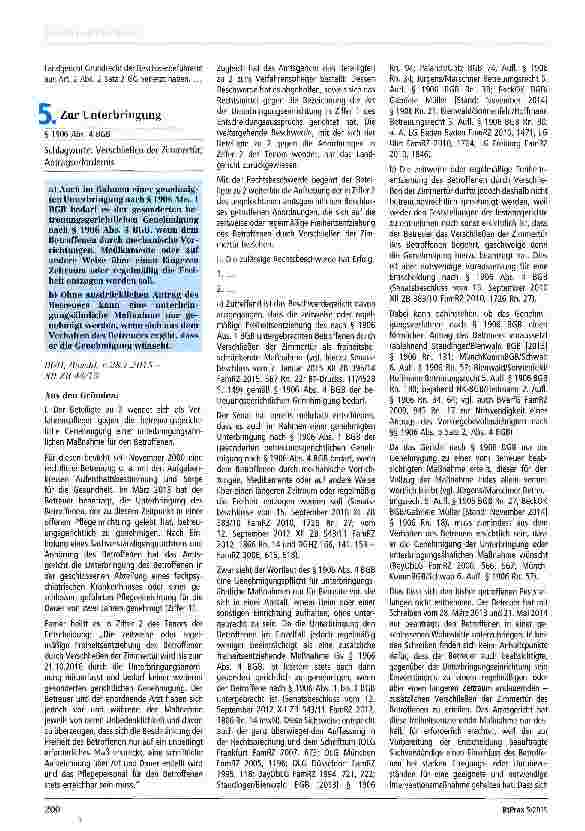 Vorschauseite 3: Zur vorläufigen Unterbringung