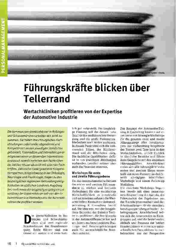 Vorschauseite 1: Führungskräfte blicken über Tellerrand