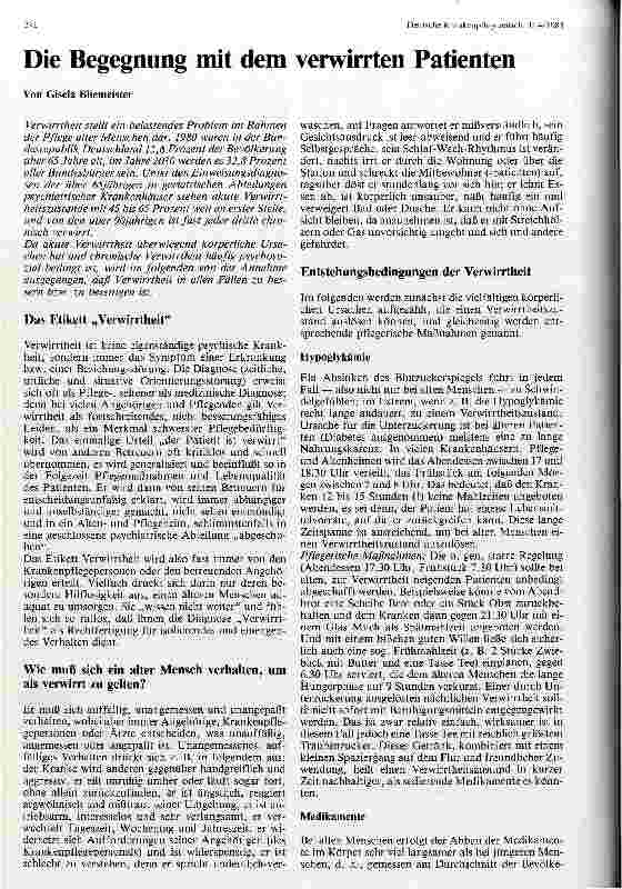 Vorschauseite 1: Die Begegnung mit dem verwirrten Patienten