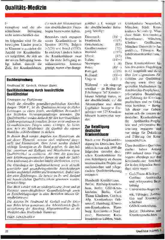 Vorschauseite 3: EU-Studie zur medizinischen und pflegerischen Qualitätssicherung