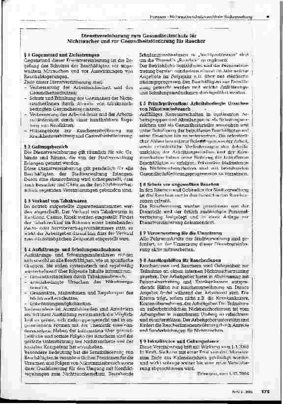 Vorschauseite 3: Nichtraucherschutz/rauchfreie Stadtverwaltung