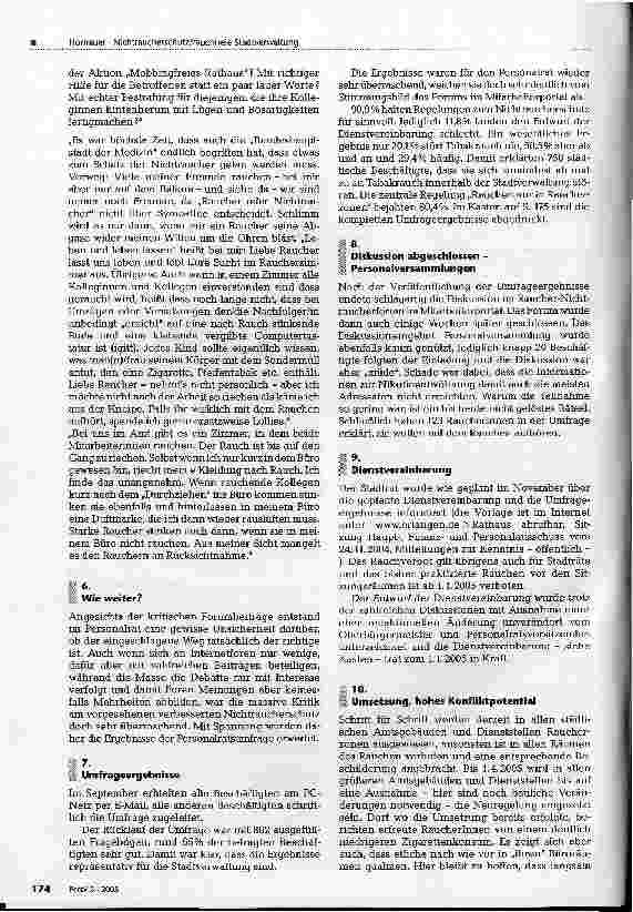 Vorschauseite 4: Nichtraucherschutz/rauchfreie Stadtverwaltung