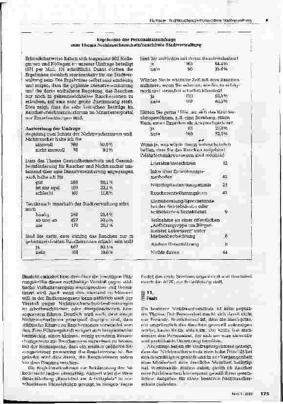 Vorschauseite 5: Nichtraucherschutz/rauchfreie Stadtverwaltung
