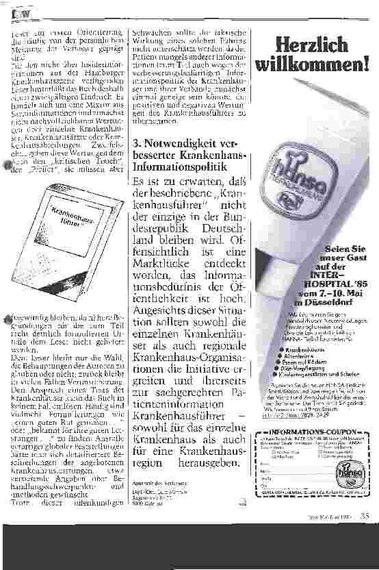 Vorschauseite 2: Patienteninformation Aufgabe des Krankenhaus-Managements