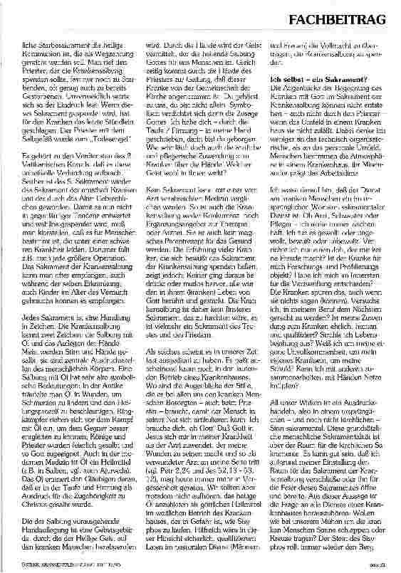 Vorschauseite 3: Steine schleppen oder Kreuze tragen Krankheit und Krankensalbung in einem christlich orientierten Krankenhaus