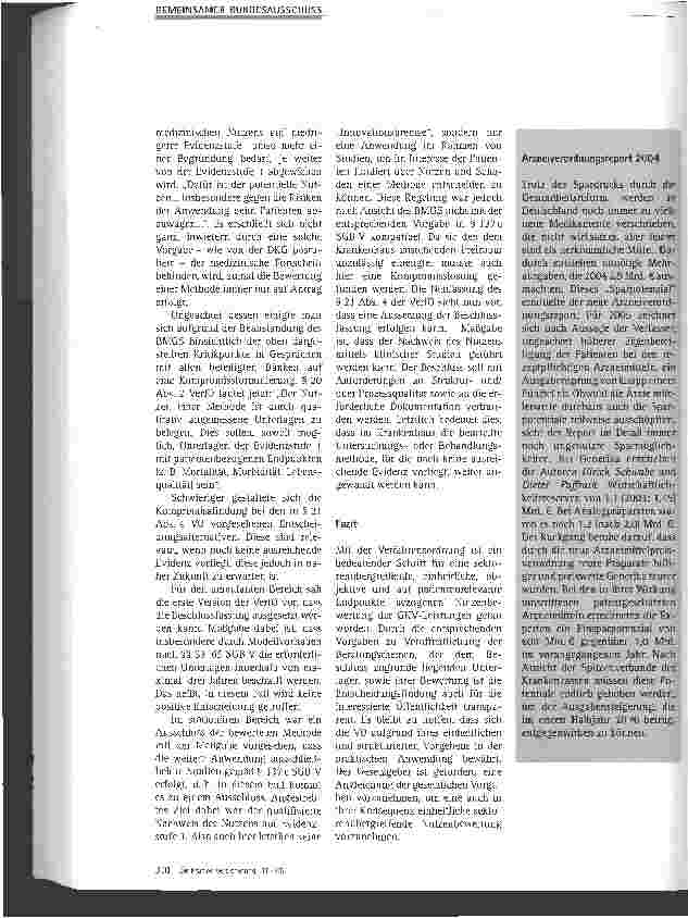 Vorschauseite 4: Die Verfahrensordnung - Sektorenübergreifende Nutzenbewertung oder weitere Abschottung