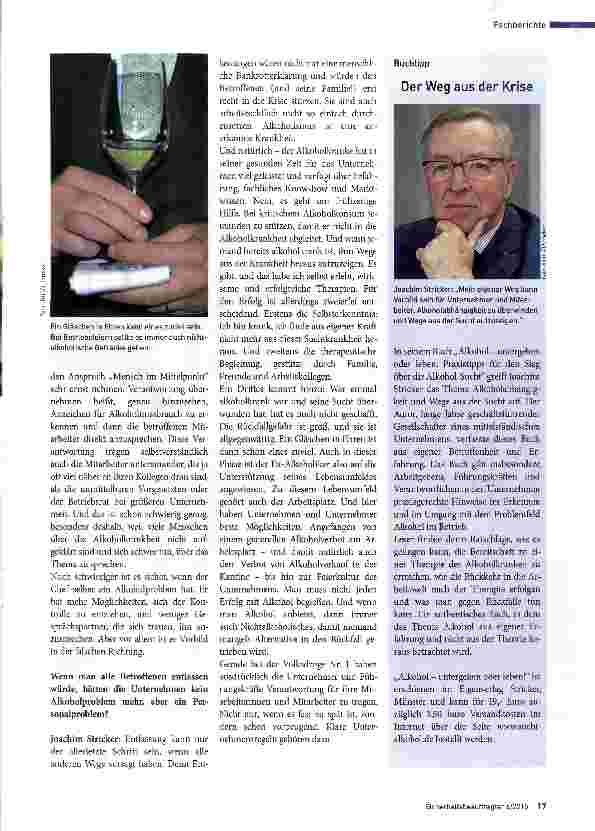 Vorschauseite 2: Wenn Alkohol zur Sucht wird