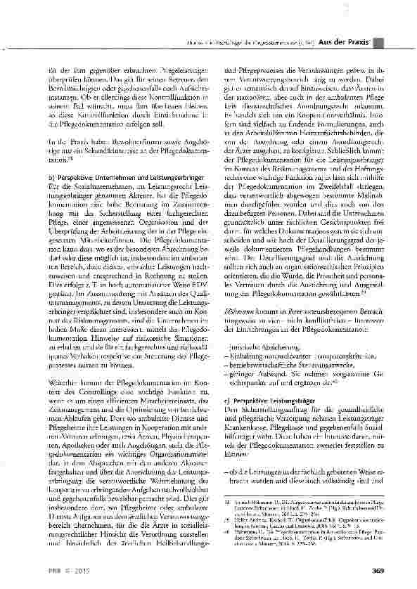 Vorschauseite 2: Rechtsfragen der Pflegedokumentation (2. Teil)
