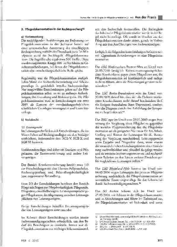 Vorschauseite 4: Rechtsfragen der Pflegedokumentation (2. Teil)