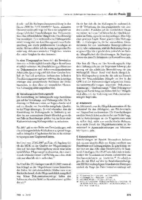 Vorschauseite 6: Rechtsfragen der Pflegedokumentation (2. Teil)
