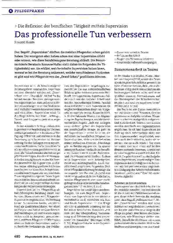 Vorschauseite 1: Das professionelle Tun verbessern