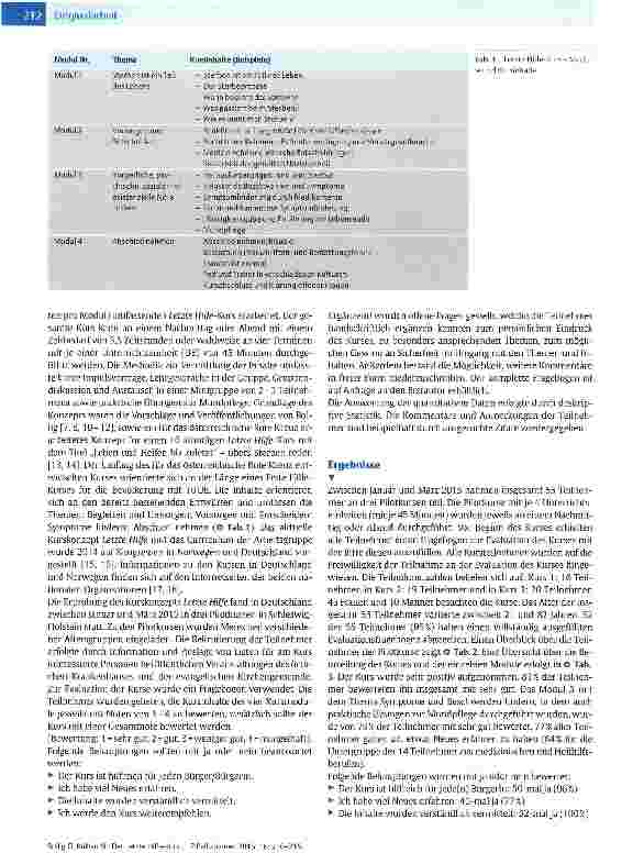 Vorschauseite 3: Der Letzte Hilfe-Kurs - ein Angebot zur Verbesserung der allgemeinen ambulanten Palliatiwersorgung durch Information und Befähigung von Bürgerinnen und Bürgern