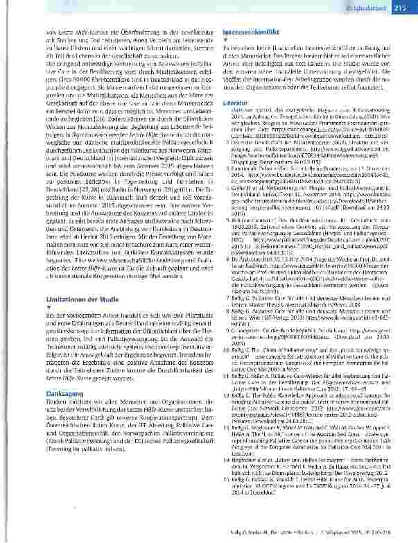 Vorschauseite 6: Der Letzte Hilfe-Kurs - ein Angebot zur Verbesserung der allgemeinen ambulanten Palliatiwersorgung durch Information und Befähigung von Bürgerinnen und Bürgern