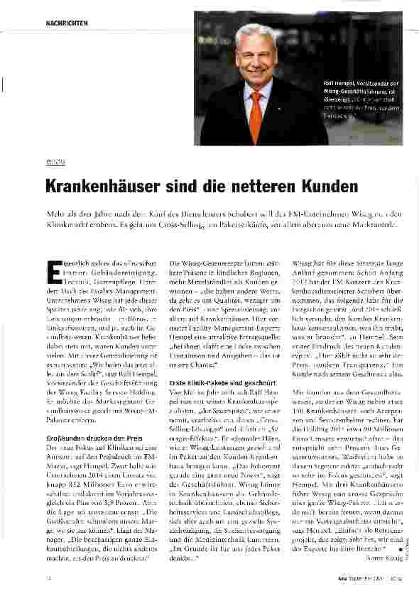 Vorschauseite 1: Krankenhäuser sind die netteren Kunden