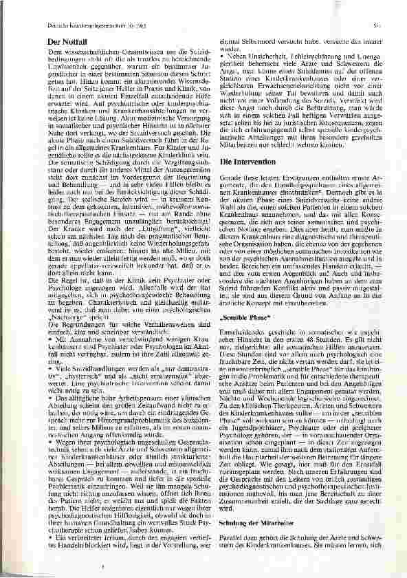 Vorschauseite 2: Krisenintervention bei Suizidversuchen von Kindern und Jugendlichen