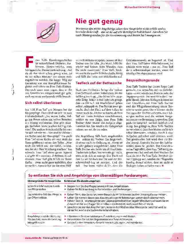 Vorschauseite 1: Nie gut genug