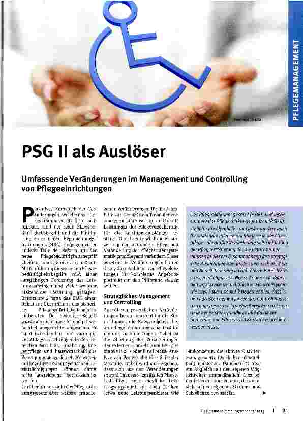 Vorschauseite 1: PSG II als Auslöser
