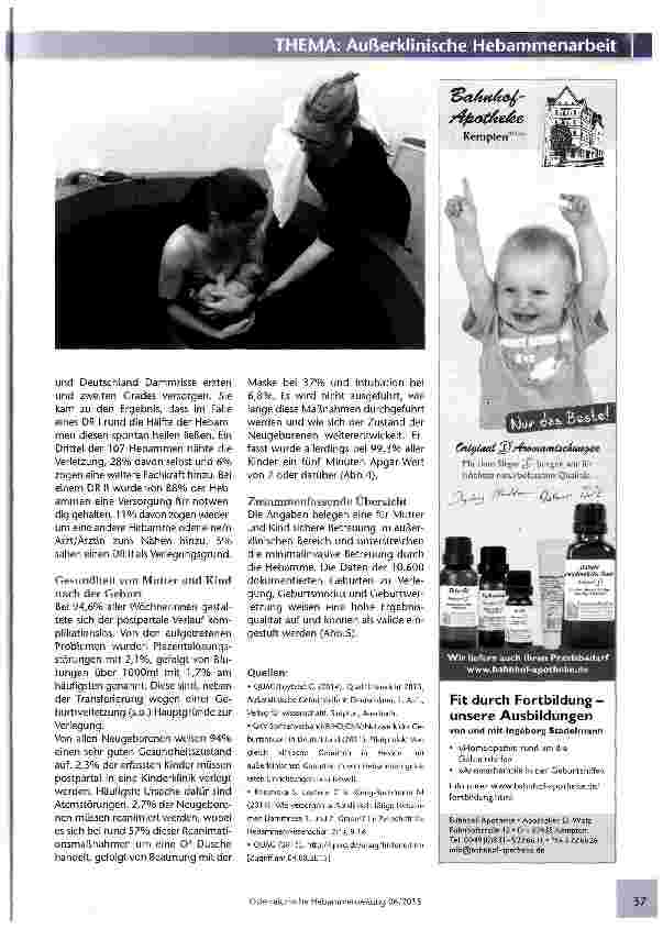 Vorschauseite 4: Außerklinische Geburtshilfe in Deutschland