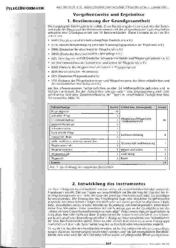 Vorschauseite 3: Internetpräsenz Pflegezeitschriften und pflegerischer Berufsverbände