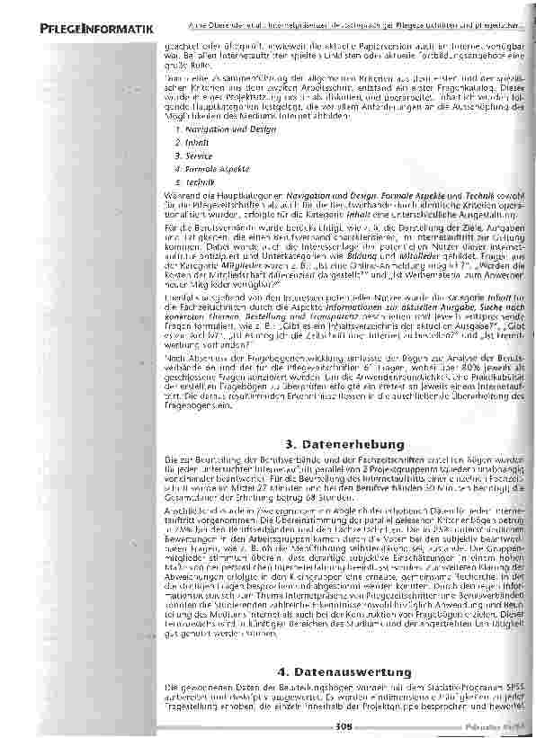 Vorschauseite 4: Internetpräsenz Pflegezeitschriften und pflegerischer Berufsverbände