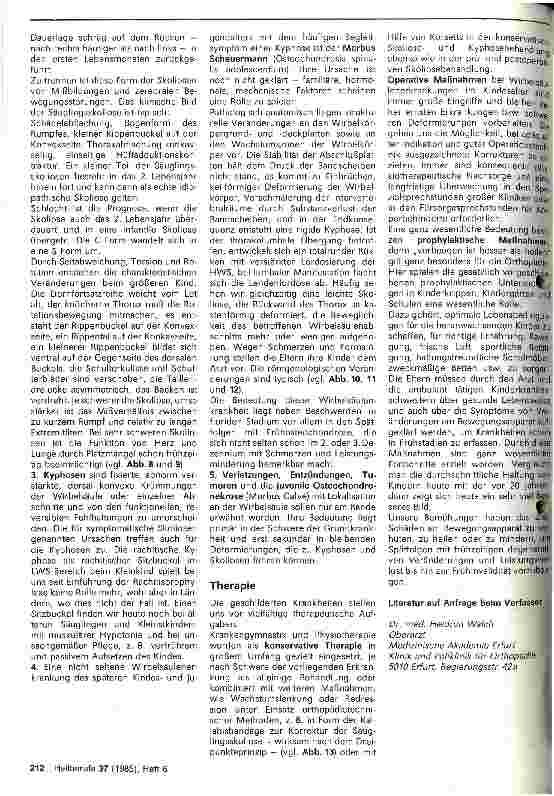 Vorschauseite 4: Wirbelsäulenerkrankungen im Kindesalter