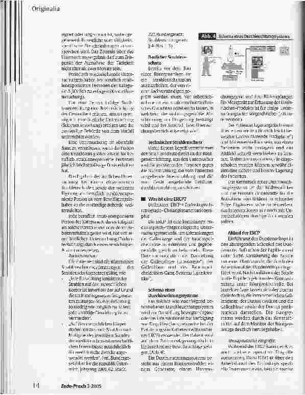 Vorschauseite 5: Strahlenschutzmaßnahmen während eines therapeutischen Eingriffs an den Gallengängen